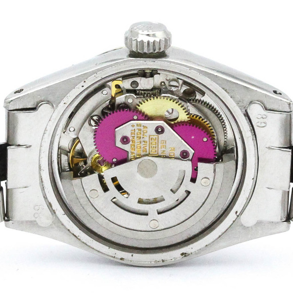 Vintage ROLEX Oyster Perpetual Date 6917 White Gold Steel Ladies Watch BF561695 - Picture 6 of 10